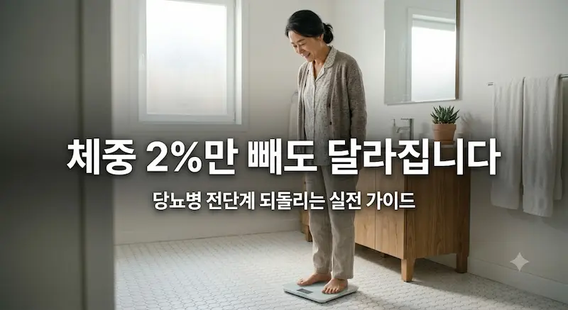 체중 2%만 빼도 달라집니다 당뇨병 전단계 되돌리는 실전 가이드 텍스트