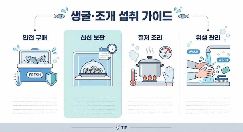 여름철 비브리오 패혈증 주의가 필요한 생굴과 조개류